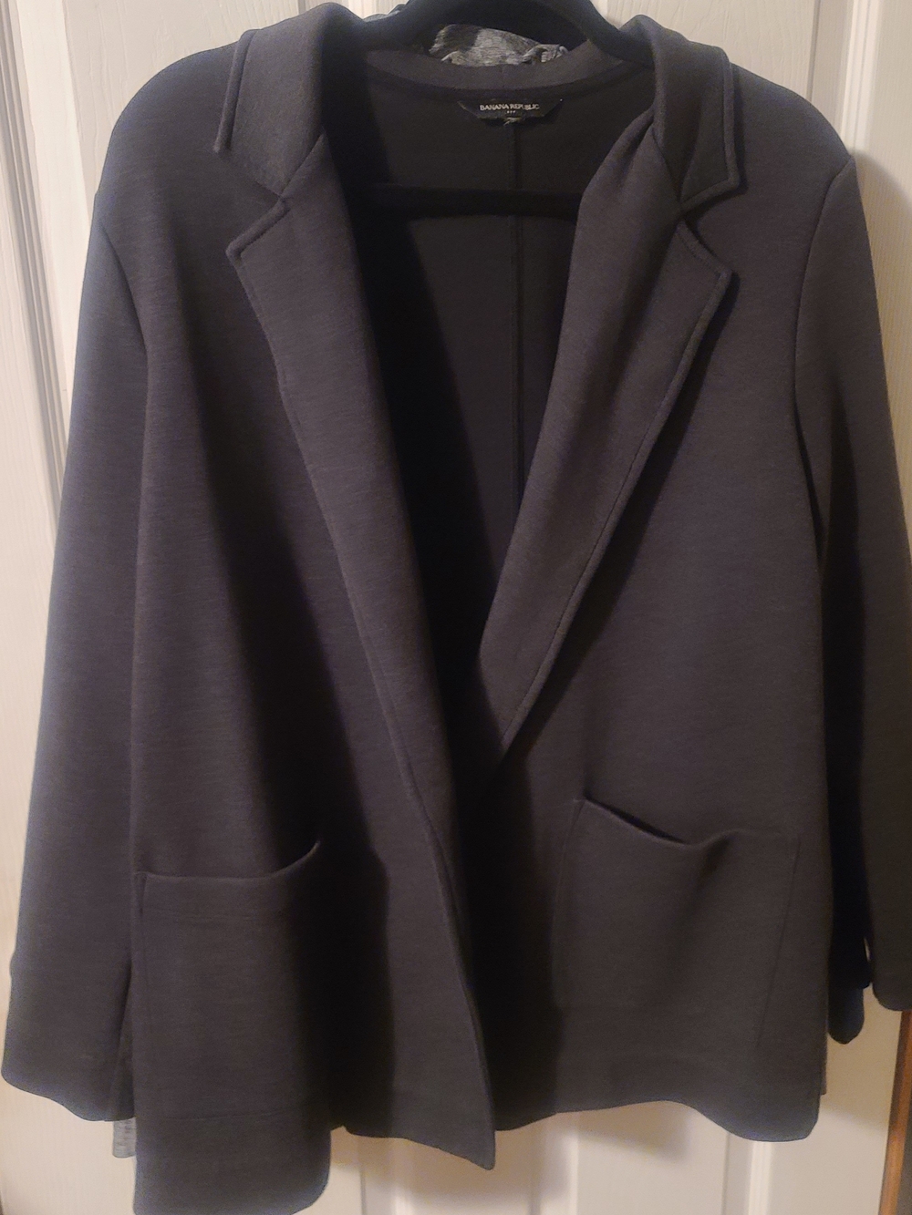 Banana Republic Dark Gray Open-Front Ponte Blazer
